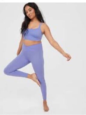 Aerie offline nwt purple real me high rise crossover leggings size small